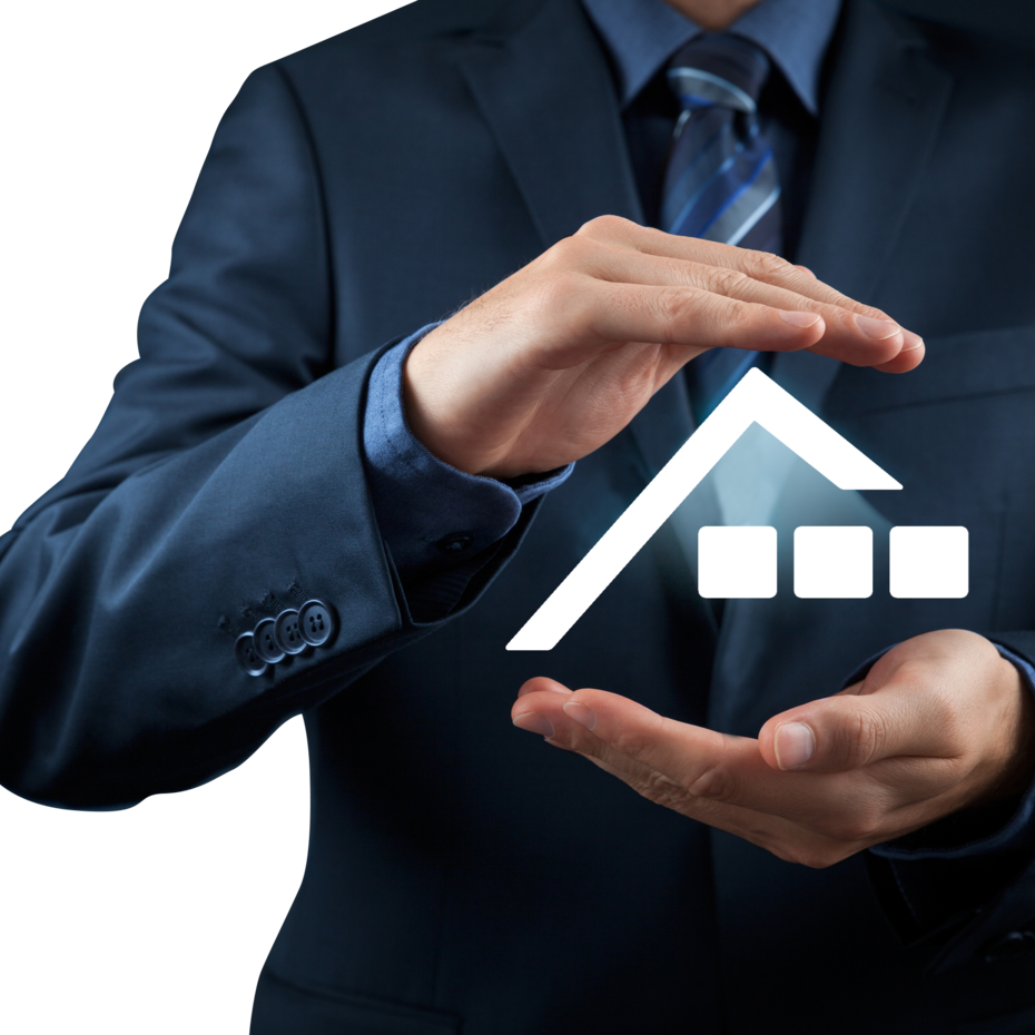 Mann im Anzug hält bösch Logo mit Händen oben und unten | © bösch heizung.klima.lüftung