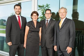 Die Eigentümerfamilie der Walter Bösch GmbH & Co KG: Linus, Ursula, Robert und Jean-Robert Grellet | © bösch heizung.klima.lüftung