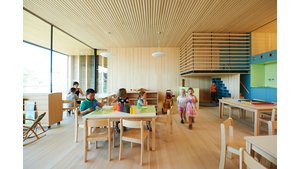 Kontrollierte Wohnraumlüftung von bösch sorgt im Kindergarten Rheindorf in Lustenau für ein optimales Raumklima.