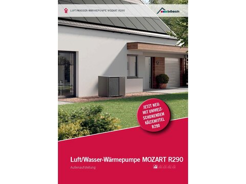 Titelbild des Prospektes für die Luft/Wasser-Wärmepumpe MOZART R290