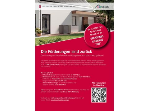 Titelseite des Prospekts Förderungen 2026 in Österreich