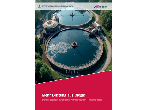 Titelbild des Prospektes Referenzen Biogas-/Klärgasanlagen