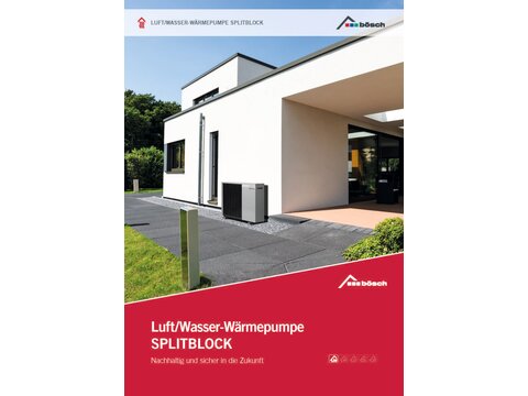 Prospekt Luft/Wasser-Wärmepumpe SPLITBLOCK | © bösch heizung.klima.lüftung