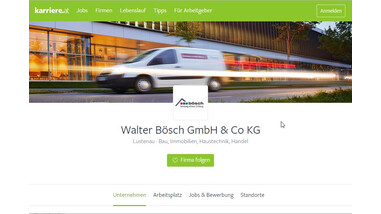 Das Arbeitgeberprofil der Walter Bösch GmbH & Co KG auf karriere.at | © karriere.at