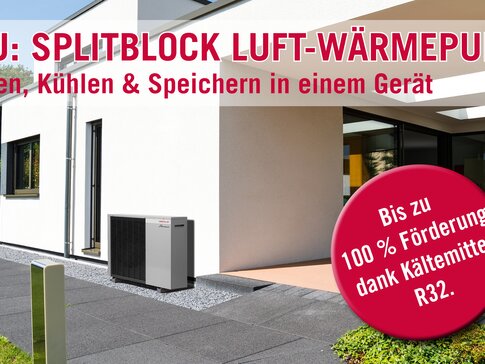 Nachhaltig & sicher in die Zukunft mit der neuen SPLITBLOCK Luft-Wasser-Wärmepumpe von bösch. | © bösch heizung.klima.lüftung Nachhaltig & sicher in die Zukunft mit der neuen SPLITBLOCK Luft-Wasser-Wärmepumpe von bösch. | © bösch heizung.klima.lüftung